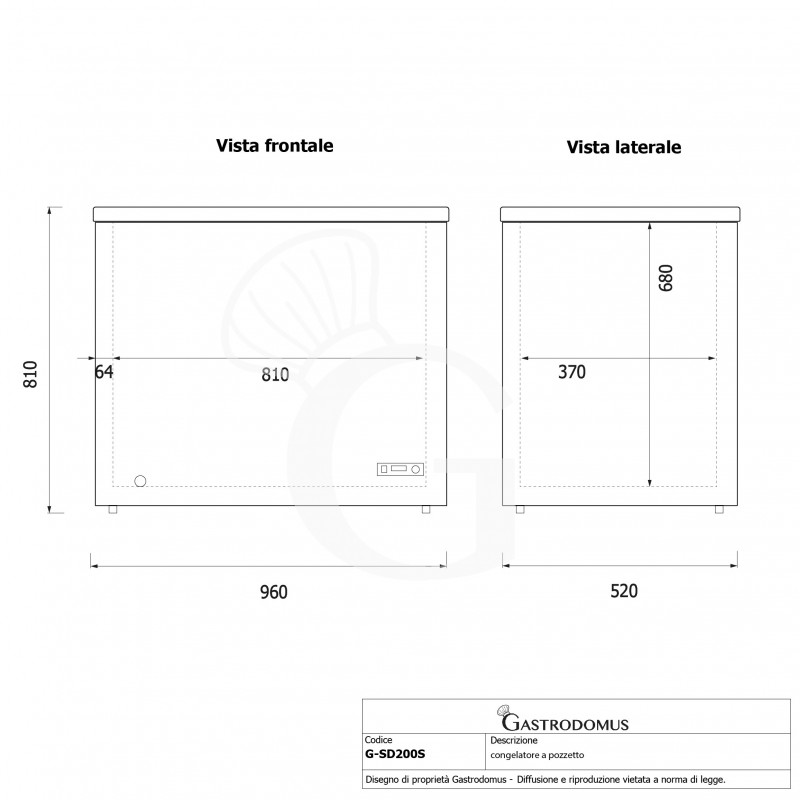 Arcón congelador estático 197 LT -18ºC puerta corredera de cristal clase energética C