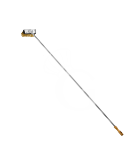 Cepillo giratorio de latón para horno de leña, dimensiones 55 X 90 X A 1700 mm.
