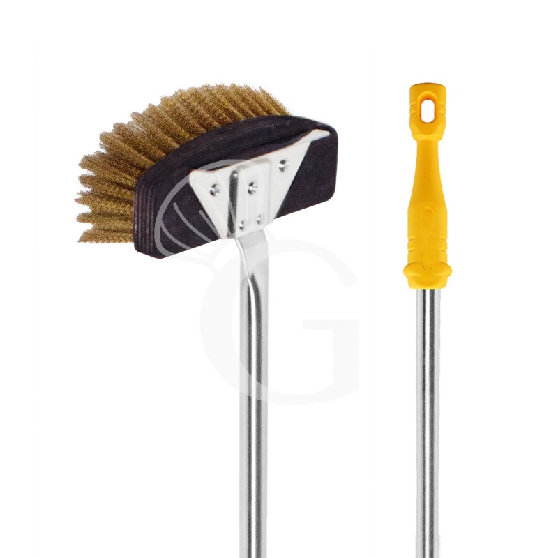 Cepillo Venezia de latón para horno de leña con dimensiones 150x80 x1500 mm