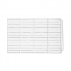 Rejilla plastificada blanca con tope trasero , 335 mm x 525 mm
