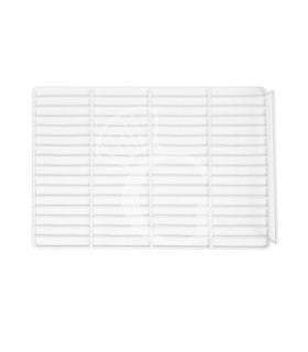 Rejilla plastificada con tope color blanco 600mm x 410 mm