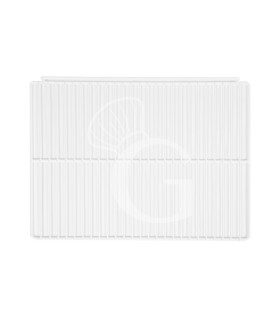 Rejilla plastificada con tope color blanco 530 mm x 395 mm