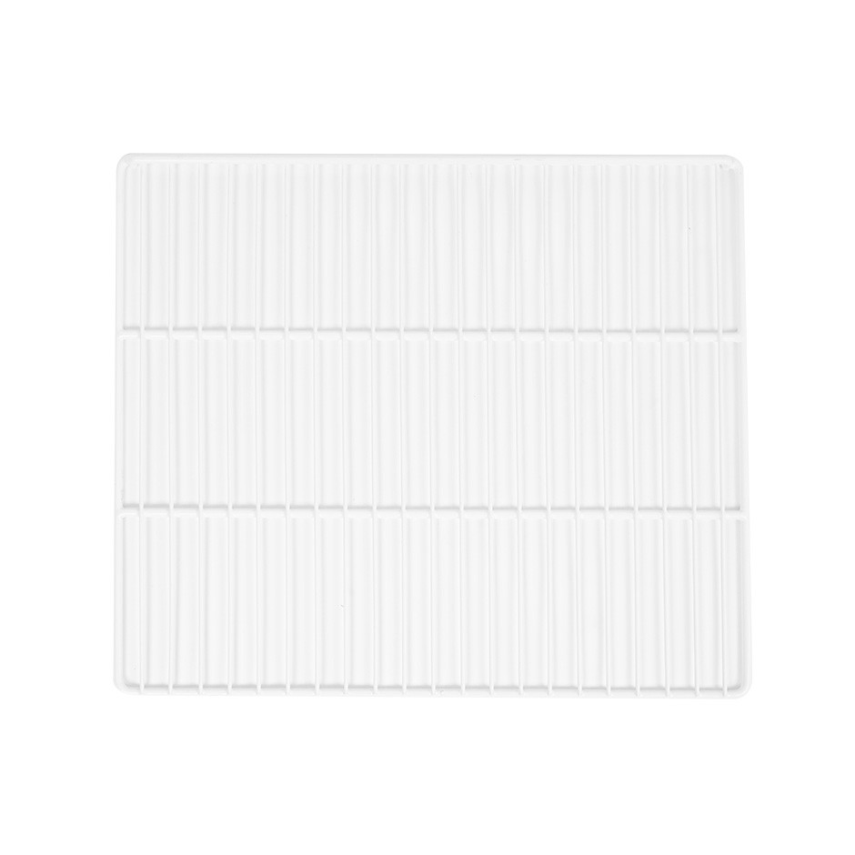 Rejillas plastificada con tope, color blanco, 550 mm x 465 mm