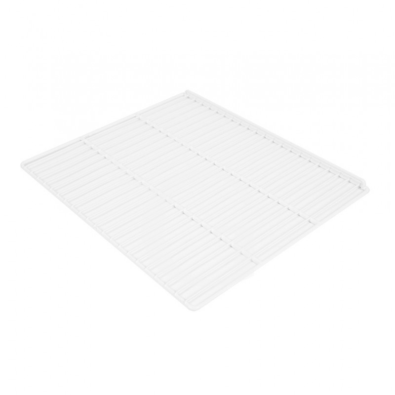 Rejillas plastificada con tope, color blanco, 550 mm x 465 mm