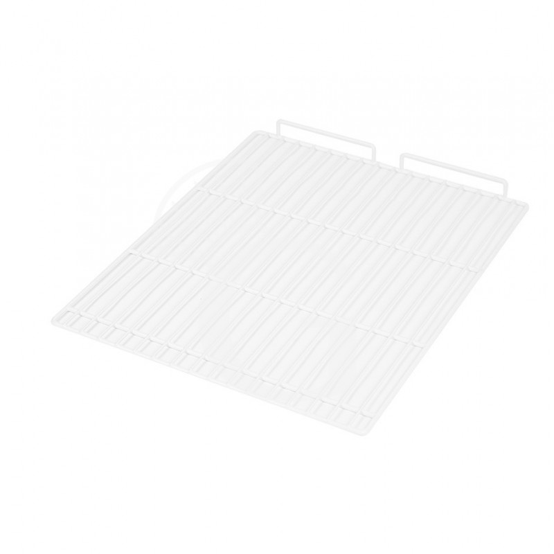Rejilla plastificada con tope color blanco 605x800 mm