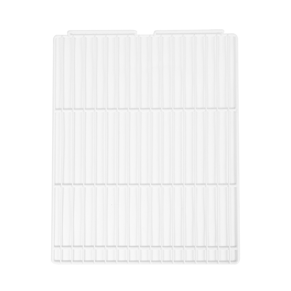 Rejilla plastificada con tope color blanco 605x800 mm