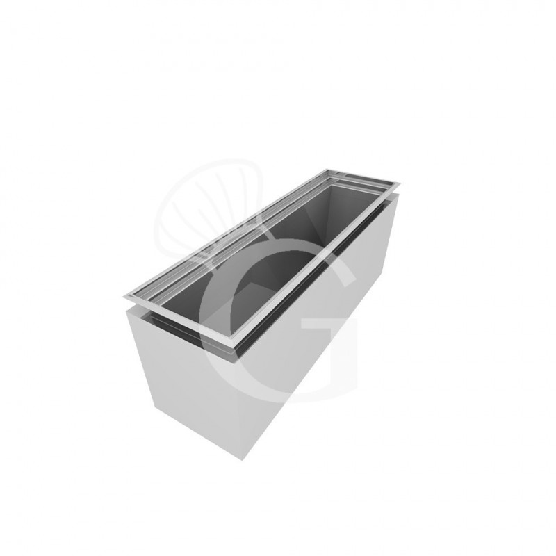 Cuba aislada neutra para hielo - L 769 x P 228 x H 260 mm