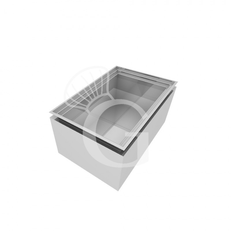 Cuba aislada neutra para hielo - L 228 x P 595 x H 260 mm