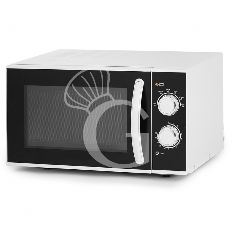 Horno microondas con mandos mecánicos y plato giratorio- Capacidada 25 Lt - 0,9 KW