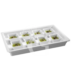 Cubeta de melamina blanca GN 1/1 L 530 x P 325 x H 65 mm