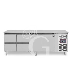 Mesa Refrigerada 2 cajones 3 puertas 700 mm -2°C / +8°C para Gastronomía