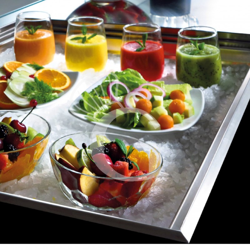 Cuba aislada neutra para hielo - L 228 x P 595 x H 260 mm