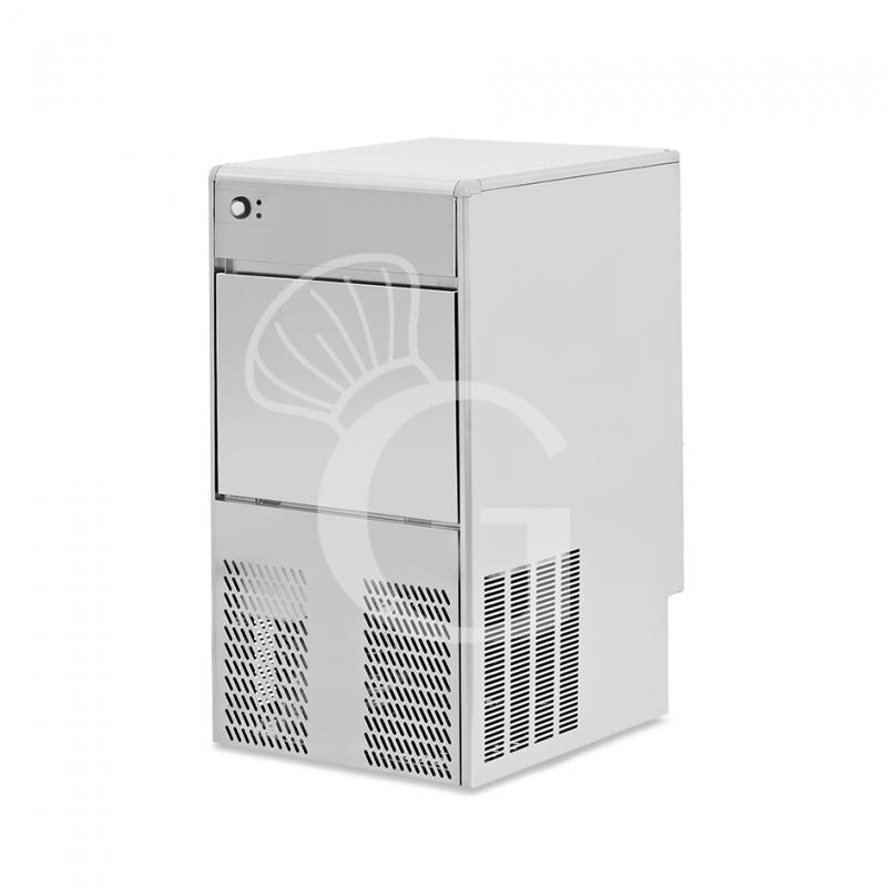 Máquina de hielo monofásica, 25 kg/24 h, cubito hueco, refrigeración por aire