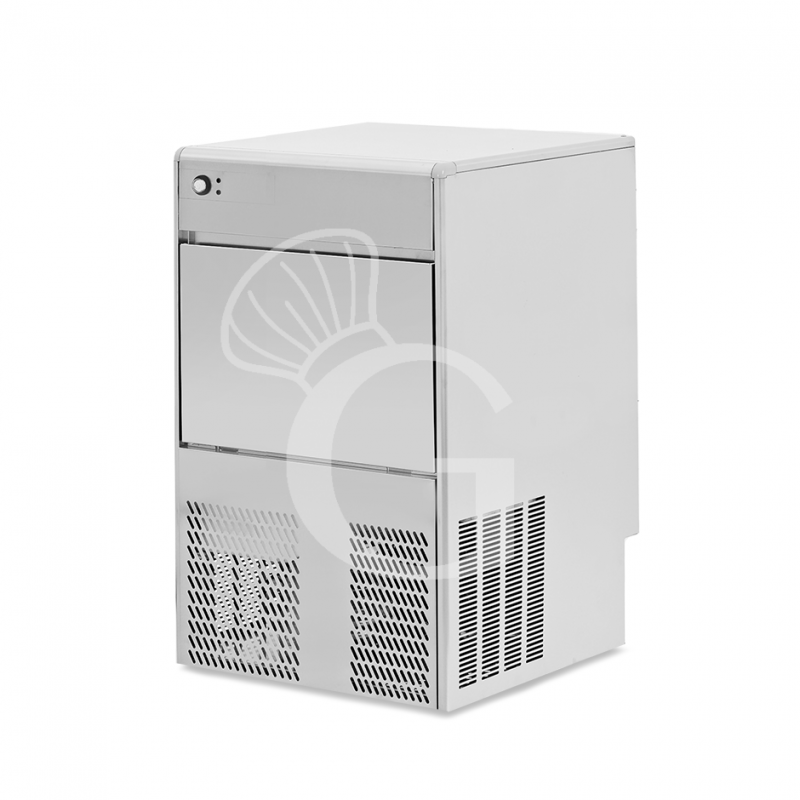 Máquina de hielo monofásica, 35 kg/24 h, cubito hueco, refrigeración por aire