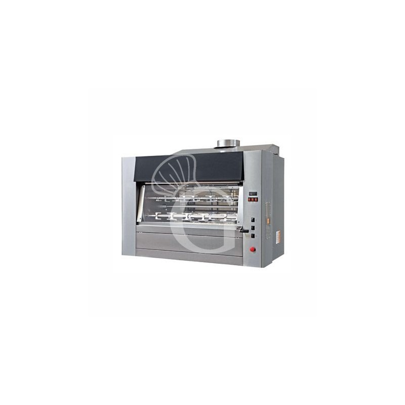 Asador planetario de leña L 1590 mm x P 1350 mm x A 1300 mm, capacidad hasta 126 pollos