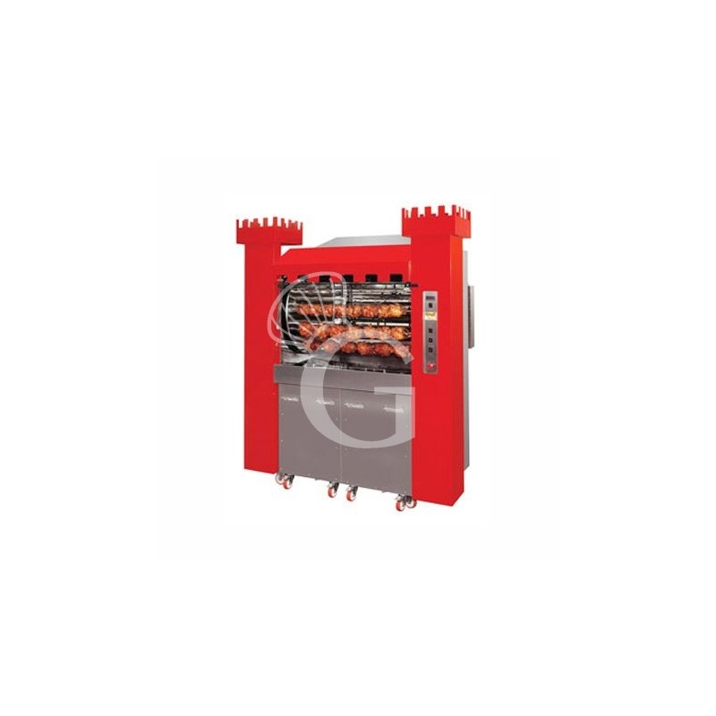 Asador planetario de leña L 1900 mm x P 1350 mm x A 2320 mm, capacidad hasta 126 pollos
