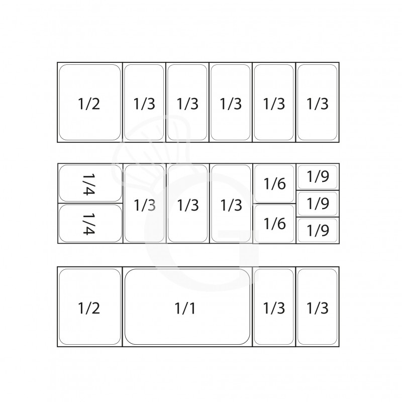Mesa Refrigerada para pizza 600X400 2 puertas Vitrina Refrigerada 5 Cubetas GN1/3+1 GN1/2 390 LT