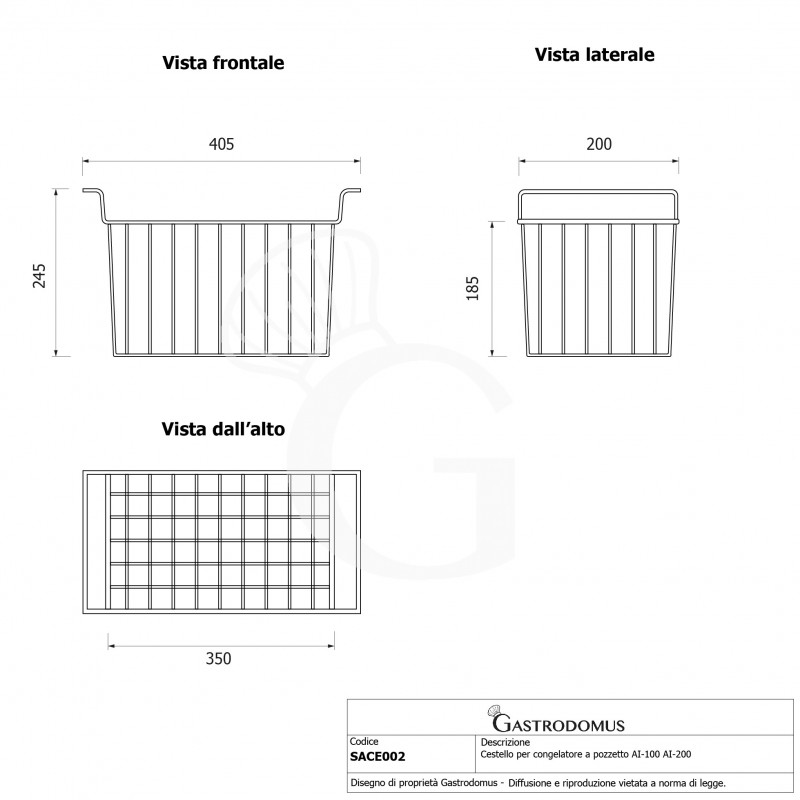 CESTO PARA ARCÓN CONGELADOR AI-100 AI-200