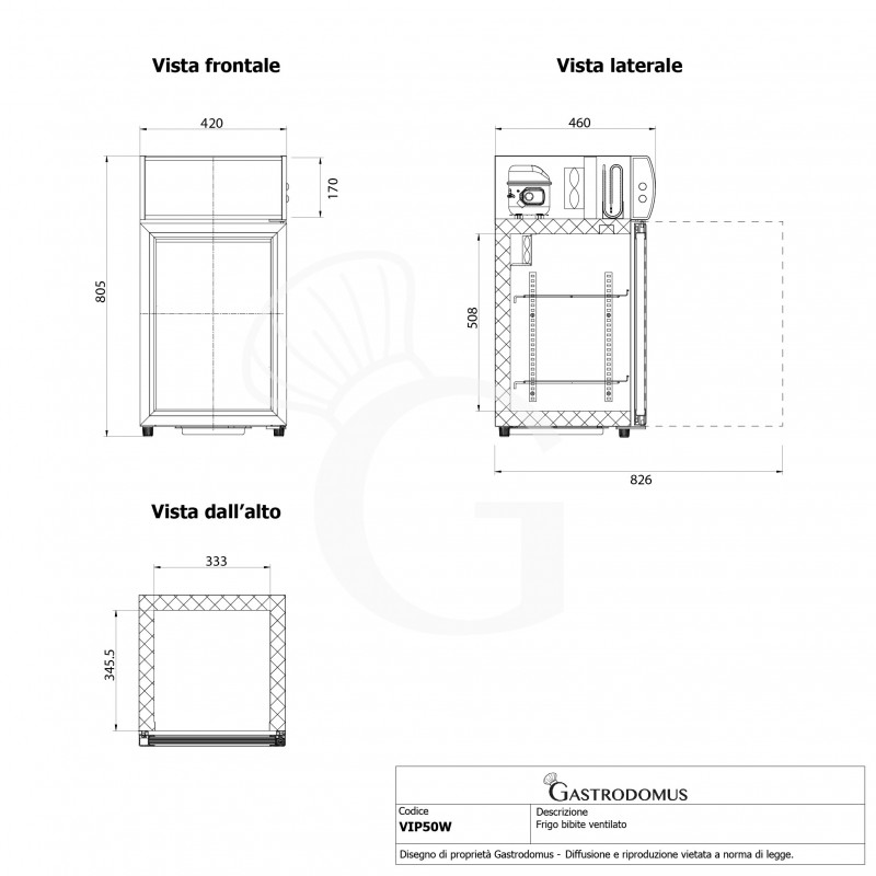 Nevera minibar ventilada 44 LT 0°C/+10°C Color blanco