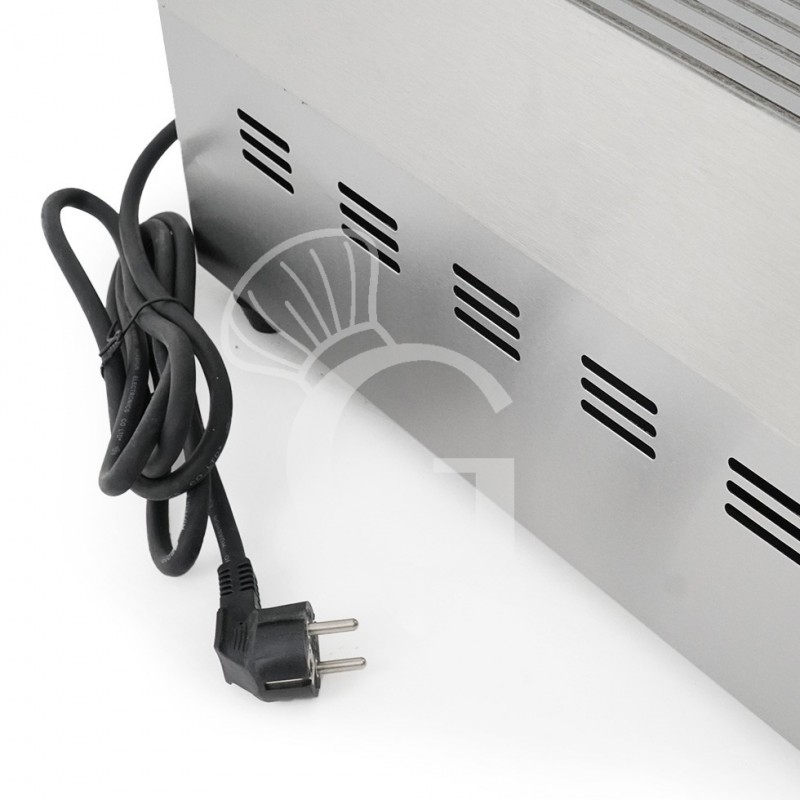 Fry Top eléctrico de sobremesa placa acanalada 3000 W Monofásico