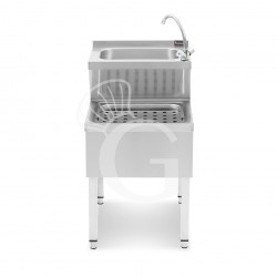 Lavamanos acero inox L 500 x P 595 x H 850 mm