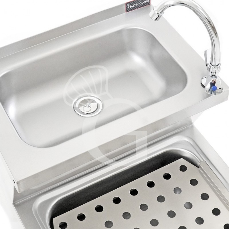 Lavamanos acero inox L 500 x P 595 x H 850 mm