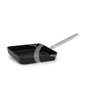 Sartén cuadrada aluminio antiadherente con fondo para inducción, L 280 mm x P 280 mm x H 50 mm