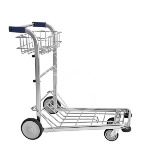 Carrito portamaletas en acero galvanizado pintado – L 1020 mm x P 600 mm x H 970 mm