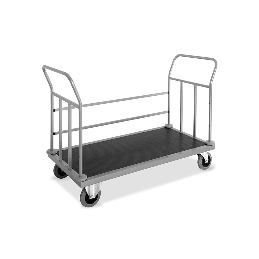 Carrito portaequipajes en chapa y acero pintado con 1 baranda – 1440×660×950 mm