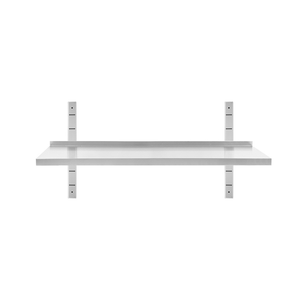 Estante de acero inoxidable simple, L 1000 mm x P 300 mm x H 350 mm
