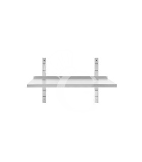 Estante de pared de acero inoxidable L 800 mm x P 400 mm x A 350 mm