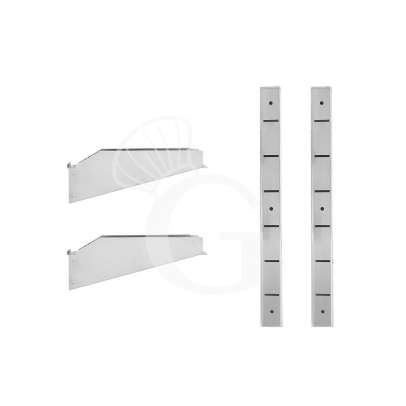 Estante de pared de acero inoxidable, L 600 mm x P 400 mm x A 350 mm