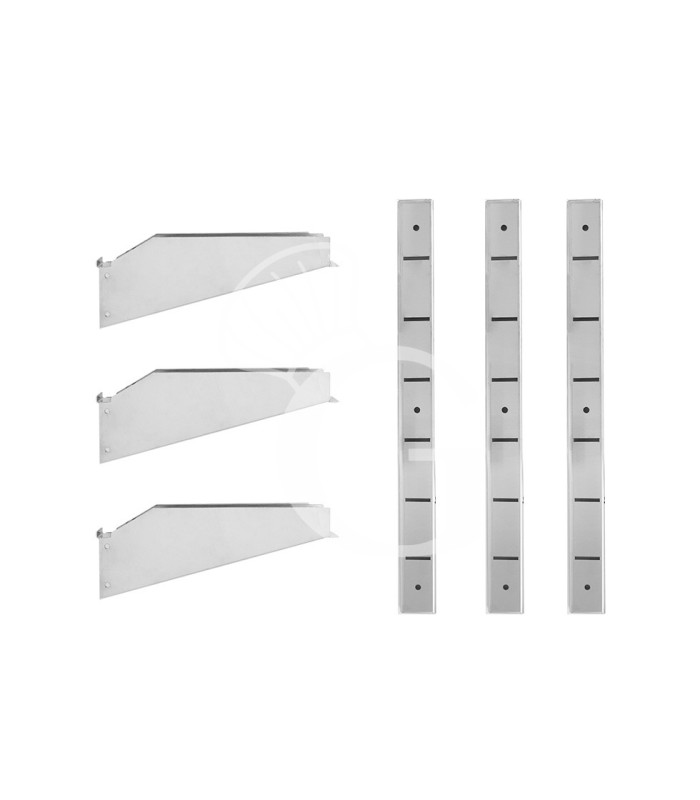 Estante de pared de acero inoxidable, L 1600 mm x P 300 mm x A 350 mm