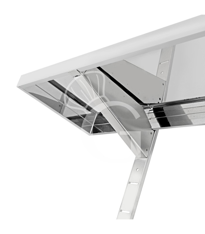 Estante de pared de acero inoxidable, L 1600 mm x P 300 mm x A 350 mm