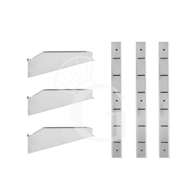 Estante simple en acero inoxidable, longitud 1700 mm x profundidad 300 mm x altura 350 mm