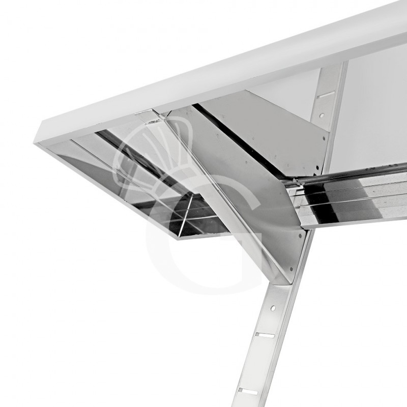 Estante de pared de acero inoxidable L 1800 mm x P 400 mm x A 350 mm