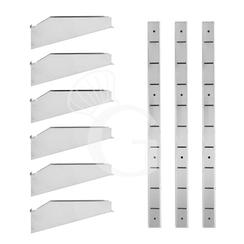 Estante de pared doble de acero inoxidable, L 2000 mm x P 400 mm x A 700 mm
