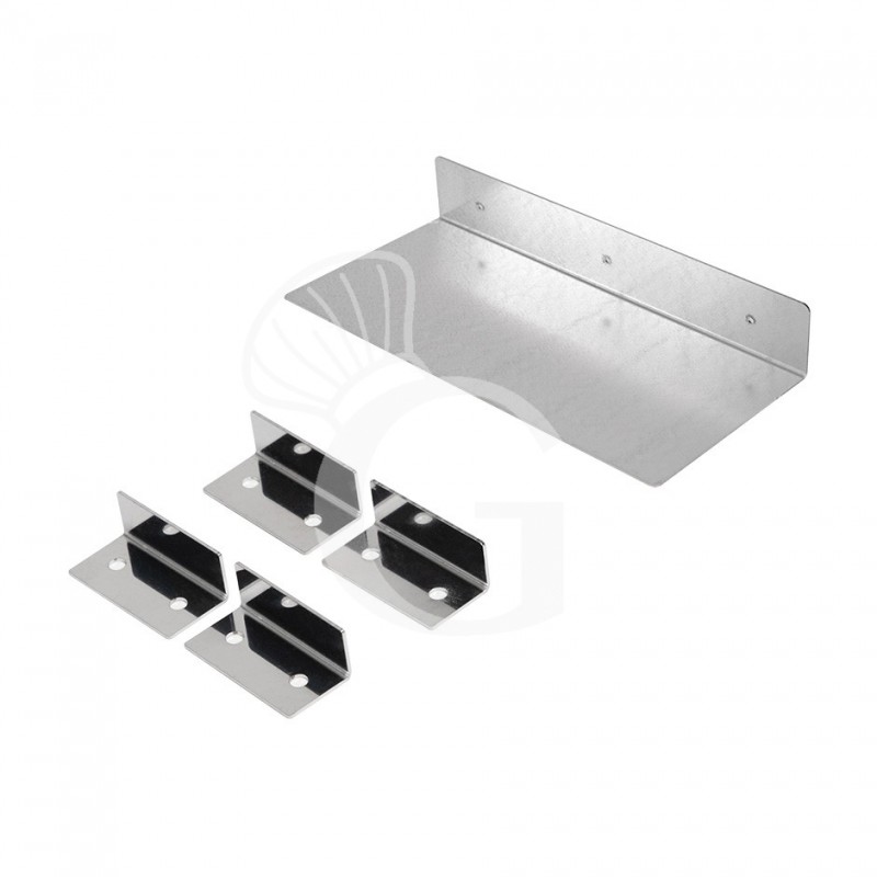 Horno eléctrico de 2 cámaras para 4+4 pizzas Ø 350 mm, control mecánico, con campana inox y soporte