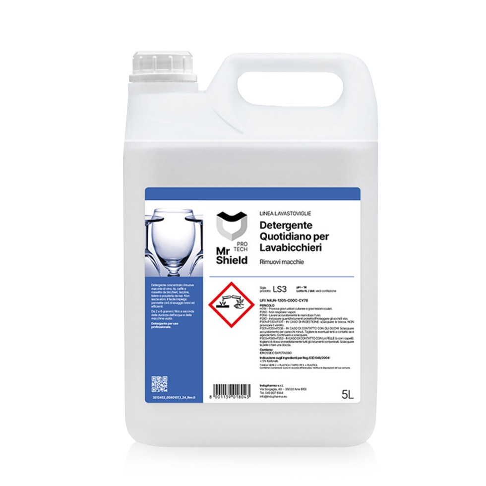 Detergente para lavabicchieri diario, elimina manchas – 2 bidones de 5 L