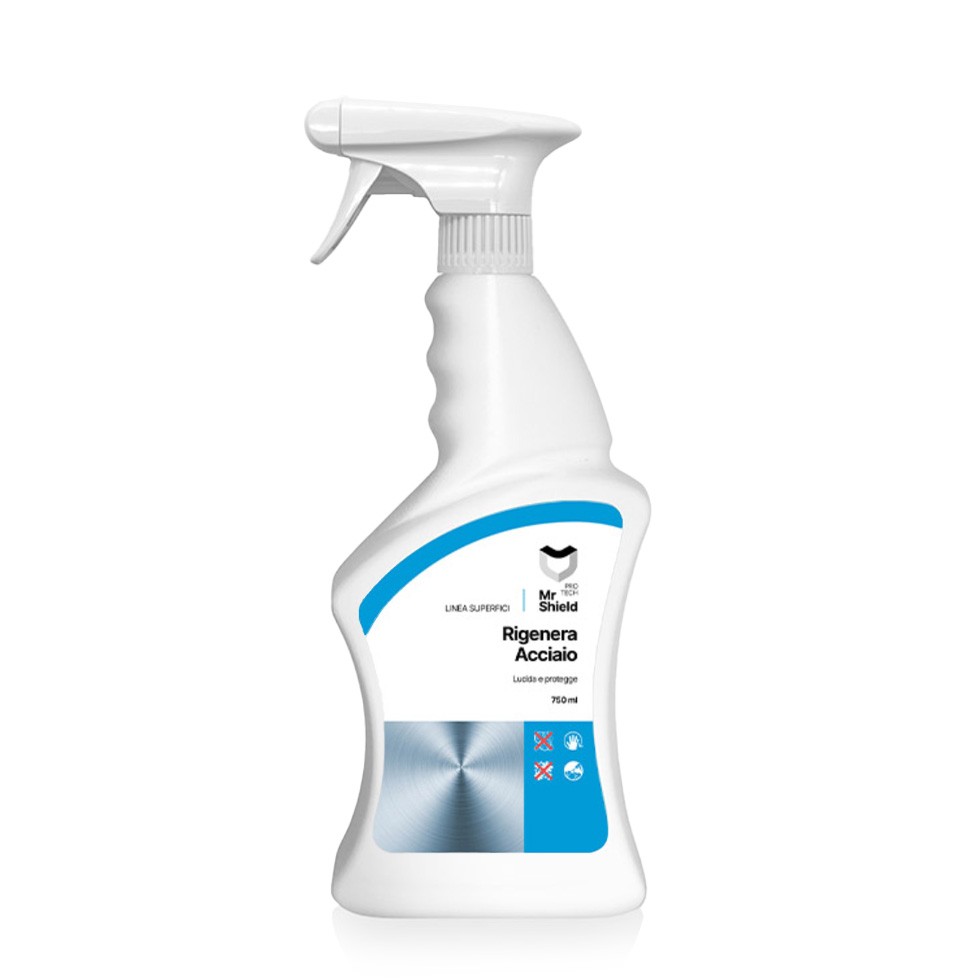 Regenera Acero Spray: abrillanta y protege las superficies. 12 pulverizadores de 750 ml