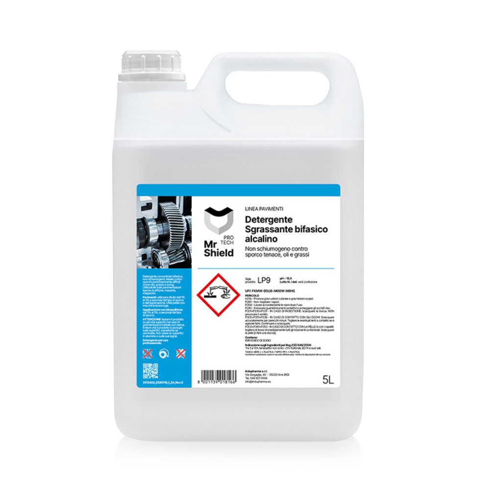 Detergente desengrasante bifásico alcalino, 2 bidones de 5 L