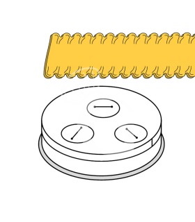 Troquel para maquina de pasta fresca - 2,5–4N formato pappardelle ricce 16 mm