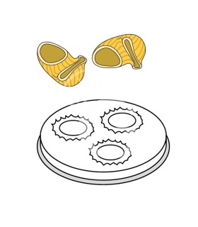 Troquel para maquina de pasta fresca - 2,5-4N formato canestrini Ø 16 mm