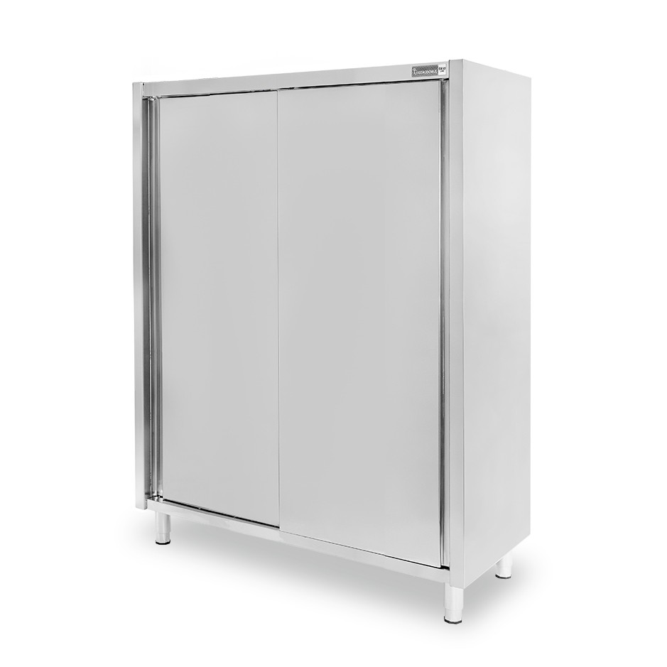 copy of Armadio acciaio inox con 2 porte scorrevoli, 3 ripiani, L 1000 x P 600 x H 1500 mm