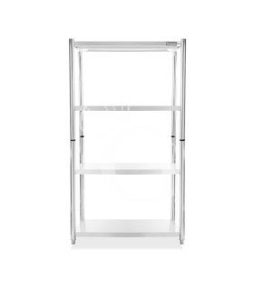 Estantería de acero inoxidable con 4 estantes, L 1200 x P 600 x H 1800 mm