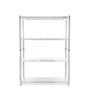 Estantería de acero inoxidable con 4 estantes L 1400 x P 400 x H 1800 mm