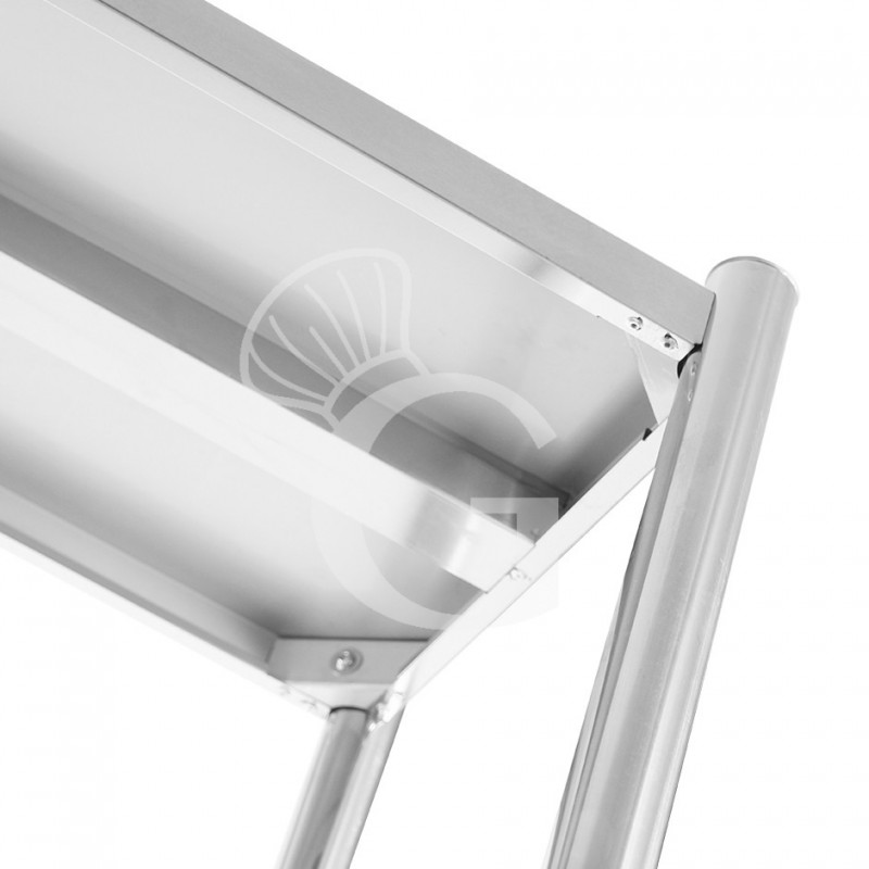 Estantería de acero inoxidable con 4 estantes L 1600 x P 600 x H 1800 mm