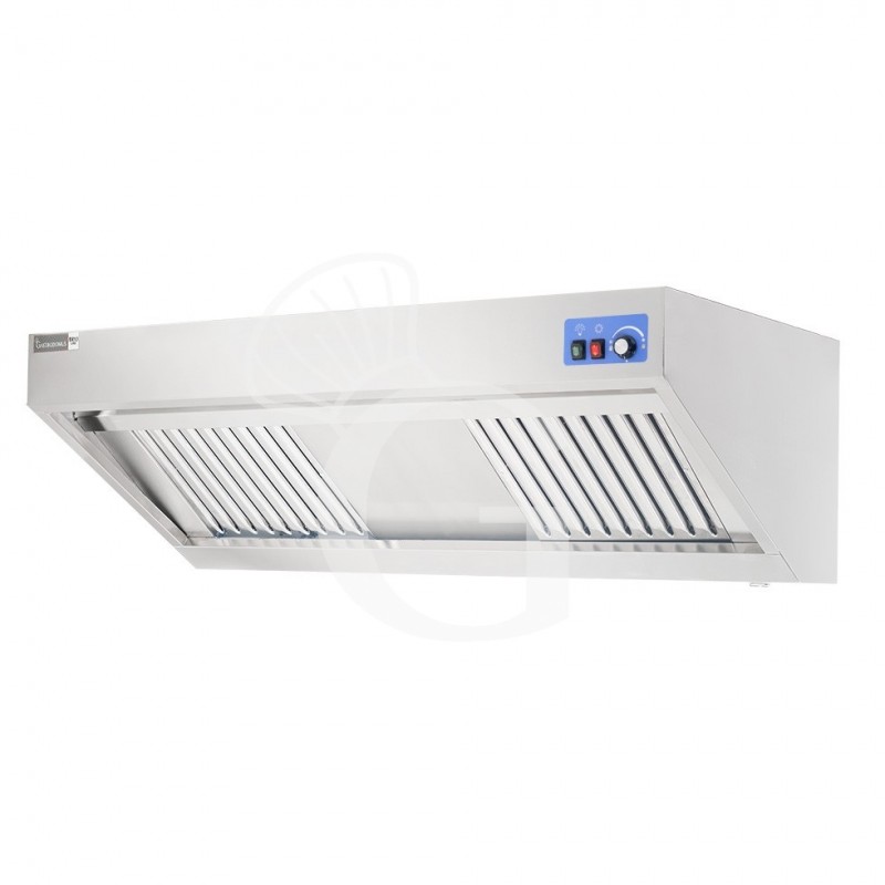 Campana mural snack con motor full optional, L1400 × P700 × H450 mm