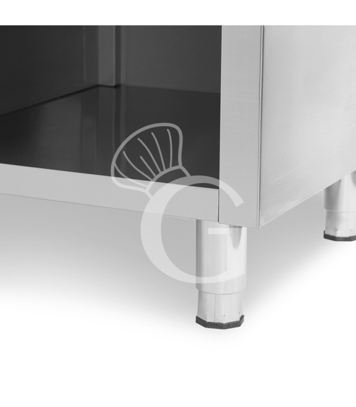 Mueble bar para cafetera con cajones, tolva recogeposos y encimera inox con peto – 1500 × 600 × 1150 mm