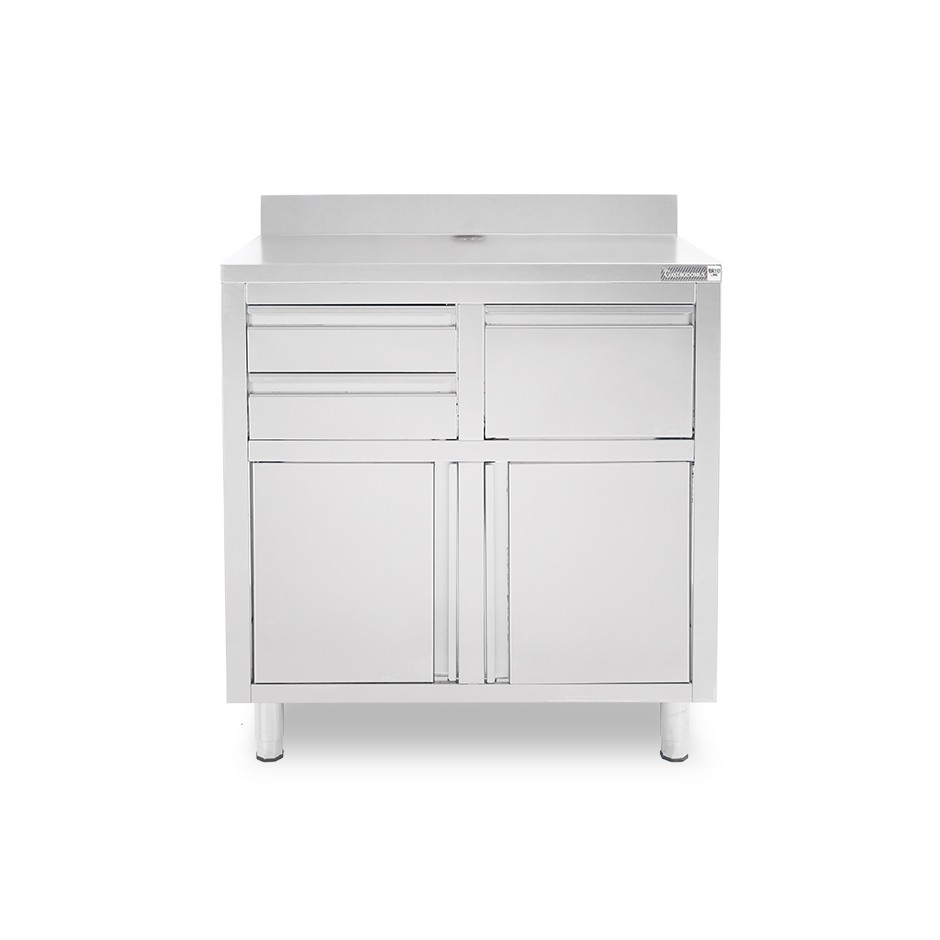 copy of Banco bar per macchina caffè con top in acciaio inox - L 1000 mm x P 550 mm x H 1140 mm